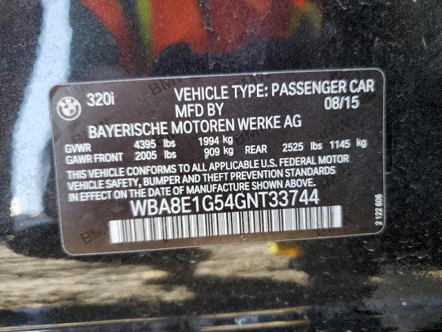 Photo 10 from auction – 2016 BMW 320 I with VIN WBA8E1G54GNT33744