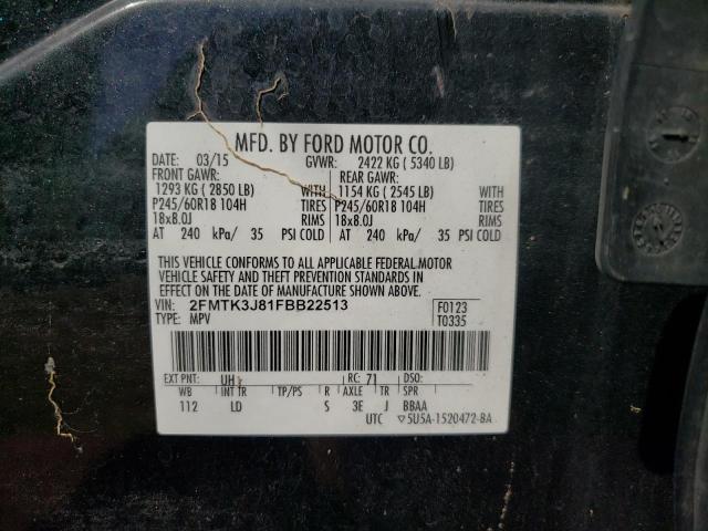 Photo 10 from auction – 2015 FORD 1/2 TON with VIN 2FMTK3J81FBB22513