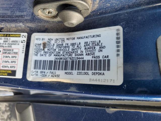 Photo 10 from auction – 2008 TOYOTA COROLLA CE with VIN 1NXBR32E78Z019444