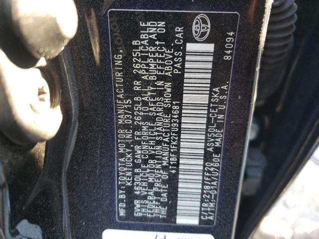 Photo 10 from auction – 2015 TOYOTA CAMRY LE with VIN 4T1BF1FK2FU934681