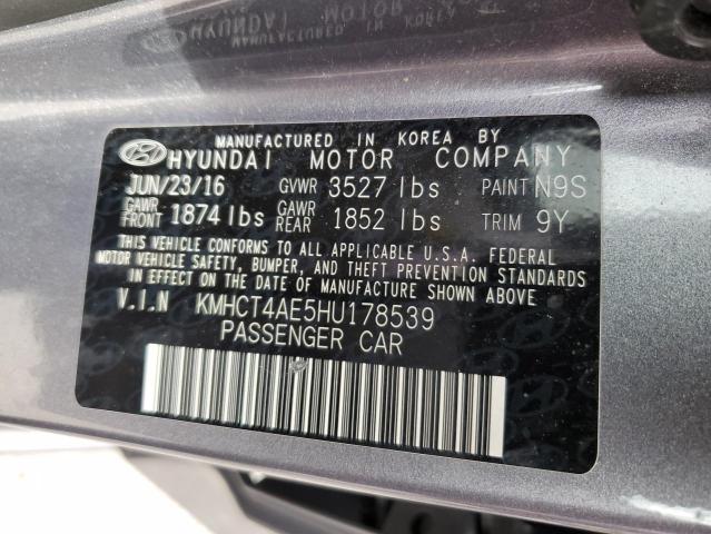 Photo 10 from auction – 2017 HYUNDAI ACCENT SE with VIN KMHCT4AE5HU178539