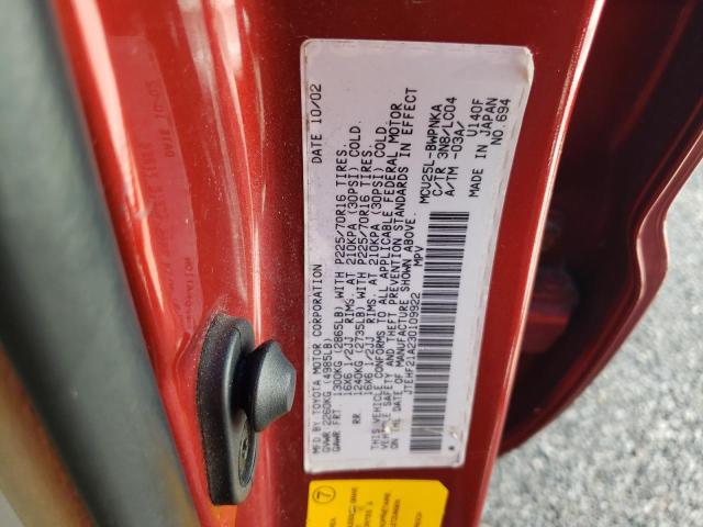Photo 10 from auction – 2003 TOYOTA HIGHLANDER with VIN JTEHF21A230109922