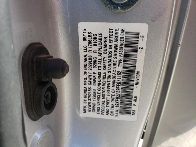 Photo 10 from auction – 2015 HONDA CIVIC EX with VIN 19XFB2F89FE071162
