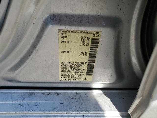 Photo 10 from auction – 2015 NISSAN ALTIMA 3.5 with VIN 1N4BL3AP7FC222402