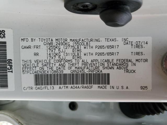 Photo 10 from auction – 2014 TOYOTA TACOMA DOU with VIN 5TFLU4EN3EX108639