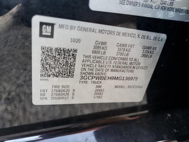 Photo 10 from auction – 2021 CHEVROLET SILVERADO with VIN 3GCPWBEH9MG136975