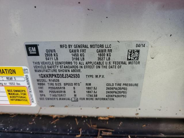 Photo 10 from auction – 2014 GMC ACADIA SLE with VIN 1GKKRPKD3EJ342930
