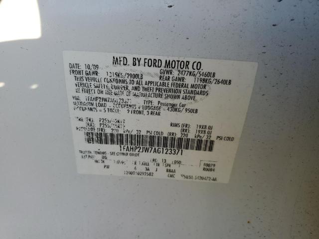 Photo 10 from auction – 2010 FORD TAURUS LIM with VIN 1FAHP2JW7AG123371