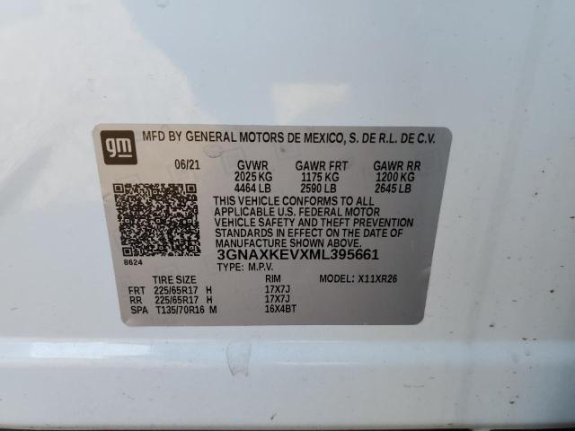 Photo 10 from auction – 2021 CHEVROLET EQUINOX LT with VIN 3GNAXKEVXML395661