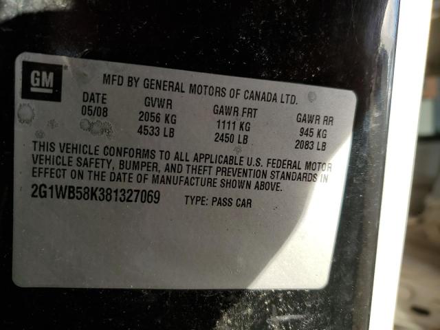 Photo 10 from auction – 2008 CHEVROLET IMPALA LS with VIN 2G1WB58K381327069