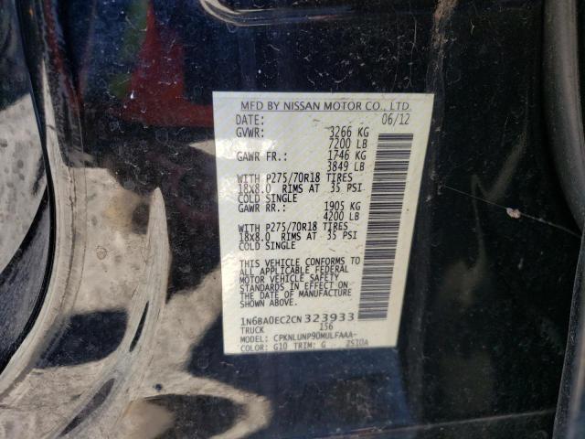 Photo 10 from auction – 2012 NISSAN TITAN S with VIN 1N6BA0EC2CN323933