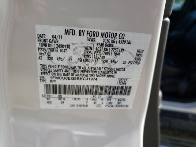 Photo 10 from auction – 2011 FORD ESCAPE LIM with VIN 1FMCU0EG9BKC31974