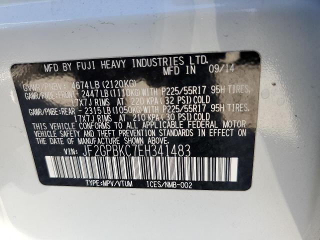 Photo 10 from auction – 2014 SUBARU XV CROSSTR with VIN JF2GPBKC7EH341483