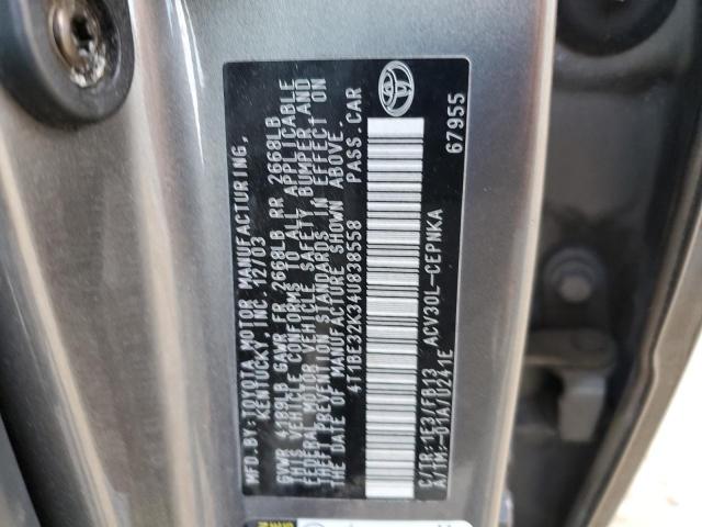 Photo 10 from auction – 2004 TOYOTA CAMRY LE with VIN 4T1BE32K34U838558
