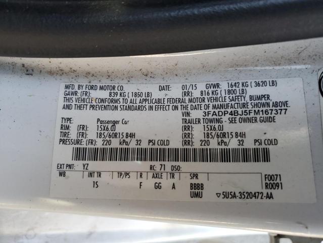 Photo 10 from auction – 2015 FORD FIESTA SE with VIN 3FADP4BJ5FM167377