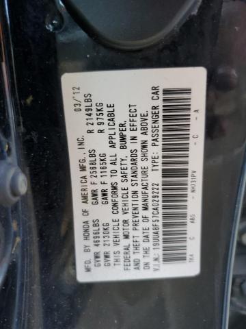 Photo 10 from auction – 2012 ACURA TL with VIN 19UUA8F57CA029222