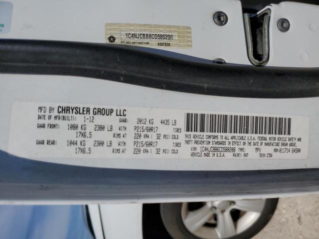 Photo 10 from auction – 2012 JEEP COMPASS SP with VIN 1C4NJCBB6CD580208