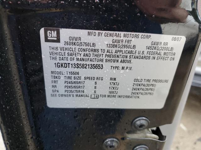 Photo 10 from auction – 2008 GMC ENVOY with VIN 1GKDT13S582135653