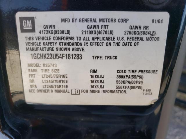 Photo 10 from auction – 2004 CHEVROLET SILVERADO with VIN 1GCHK23U54F181283