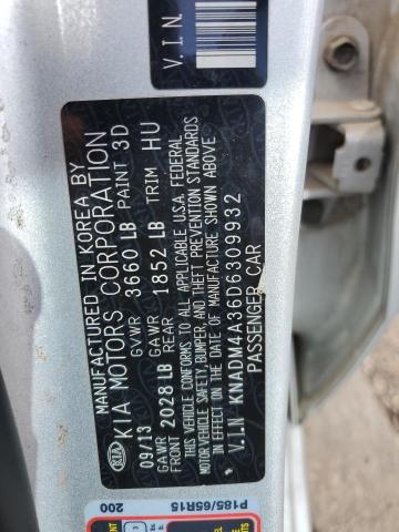 Photo 10 from auction – 2013 KIA RIO LX with VIN KNADM4A36D6309932