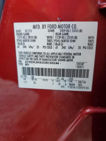 Photo 10 from auction – 2013 FORD EDGE LIMIT with VIN 2FMDK3K9XDBC69244