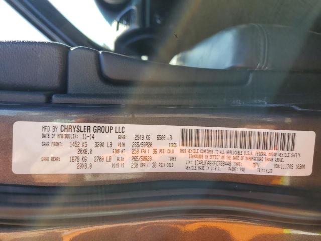 Photo 10 from auction – 2015 JEEP GRAND CHER with VIN 1C4RJFAG7FC708448