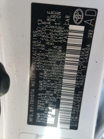 Photo 10 from auction – 2014 TOYOTA COROLLA L with VIN 2T1BURHEXEC027334