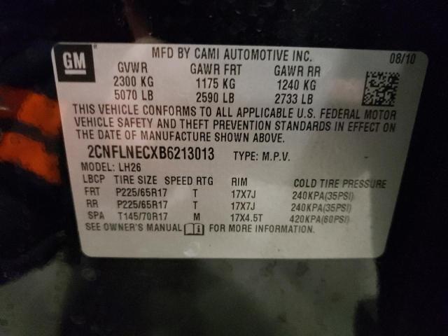 Photo 10 from auction – 2011 CHEVROLET EQUINOX LT with VIN 2CNFLNECXB6213013