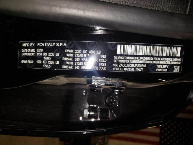 Photo 10 from auction – 2018 JEEP RENEGADE T with VIN ZACCJBCB8JPJ00715