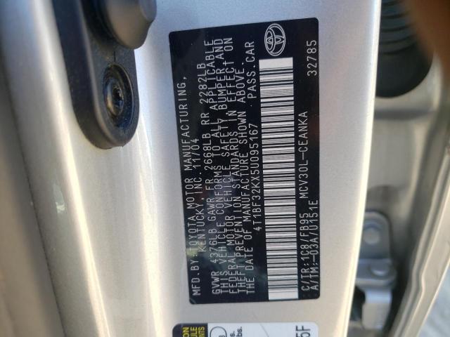 Photo 10 from auction – 2005 TOYOTA CAMRY LE with VIN 4T1BF32KX5U095167