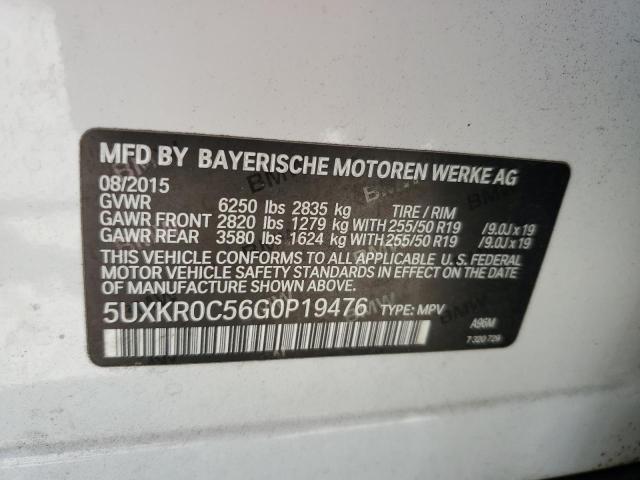 Photo 10 from auction – 2016 BMW X5 XDRIVE3 with VIN 5UXKR0C56G0P19476