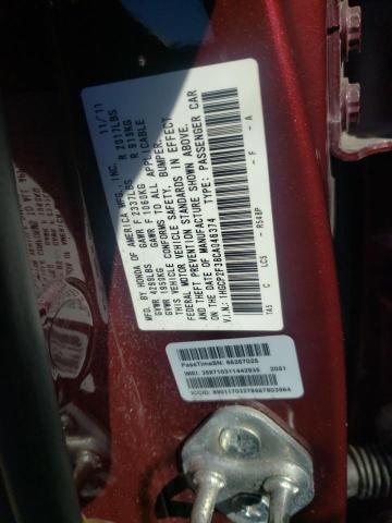 Photo 10 from auction – 2012 HONDA ACCORD LX with VIN 1HGCP2F38CA046374