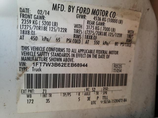 Photo 10 from auction – 2014 FORD F350 SUPER with VIN 1FT7W3B62EEB68944