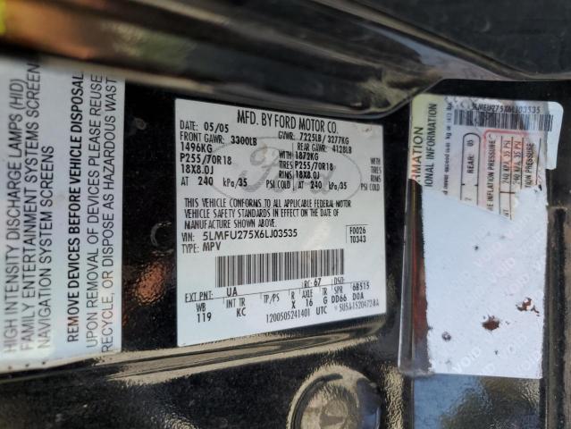 Photo 10 from auction – 2006 LINCOLN NAVIGATOR with VIN 5LMFU275X6LJ03535