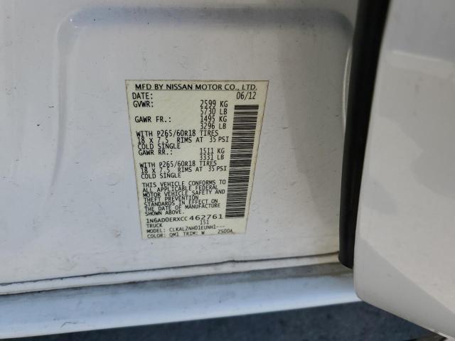 Photo 10 from auction – 2012 NISSAN FRONTIER S with VIN 1N6AD0ERXCC462761