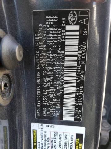 Photo 10 from auction – 2009 TOYOTA COROLLA MA with VIN 2T1LE40E89C007928