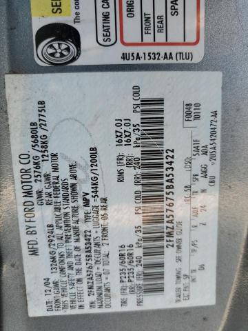 Photo 10 from auction – 2005 FORD FREESTAR S with VIN 2FMZA57675BA53422