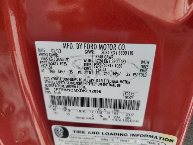 Photo 10 from auction – 2013 FORD F150 SUPER with VIN 1FTEW1CMXDKE12896