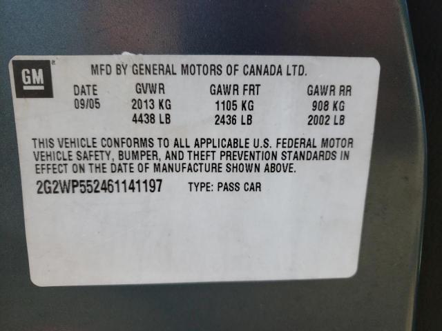 Photo 10 from auction – 2006 PONTIAC GRAND PRIX with VIN 2G2WP552461141197