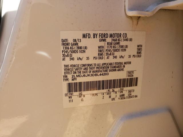 Photo 10 from auction – 2013 LINCOLN MKX with VIN 2LMDJ6JK3DBL44203
