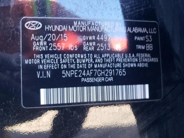 Photo 10 from auction – 2016 HYUNDAI SONATA SE with VIN 5NPE24AF7GH291765