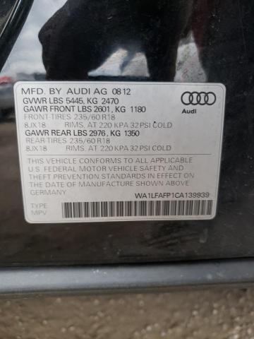 Photo 10 from auction – 2012 AUDI Q5 PREMIUM with VIN WA1LFAFP1CA139939
