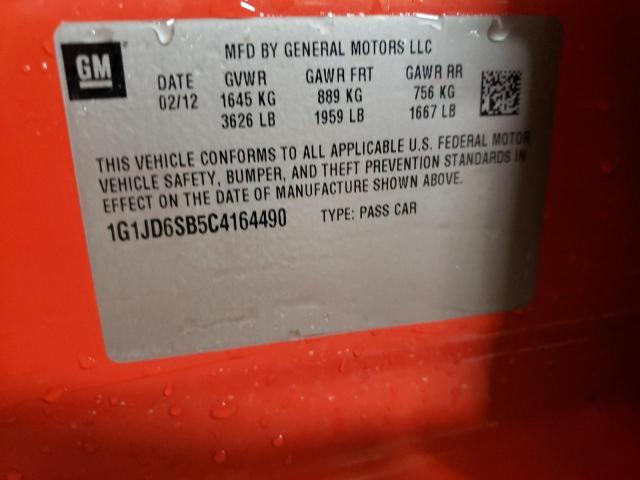 Photo 10 from auction – 2012 CHEVROLET SONIC LT with VIN 1G1JD6SB5C4164490