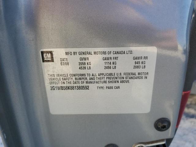 Photo 10 from auction – 2008 CHEVROLET IMPALA LS with VIN 2G1WB58K881380592