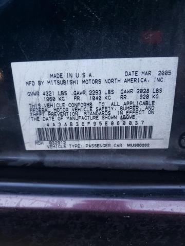 Photo 10 from auction – 2005 MITSUBISHI GALANT ES with VIN 4A3AB36F95E060037