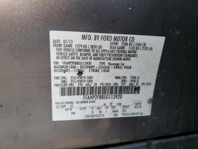 Photo 10 from auction – 2014 FORD TAURUS LIM with VIN 1FAHP2F88EG113920