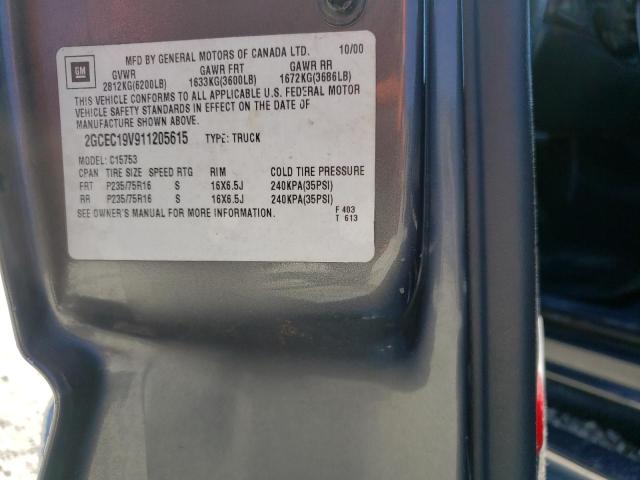 Photo 10 from auction – 2001 CHEVROLET SILVERADO with VIN 2GCEC19V911205615