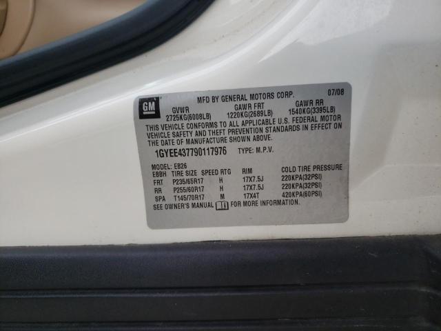 Photo 10 from auction – 2009 CADILLAC SRX with VIN 1GYEE437790117976