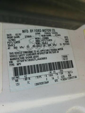 Photo 10 from auction – 2007 FORD EXPEDITION with VIN 1FMFK18557LA43893