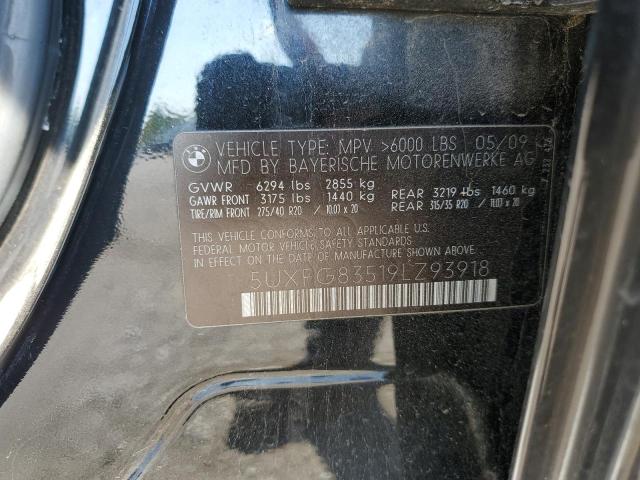 Photo 10 from auction – 2009 BMW X6 with VIN 5UXFG83519LZ93918